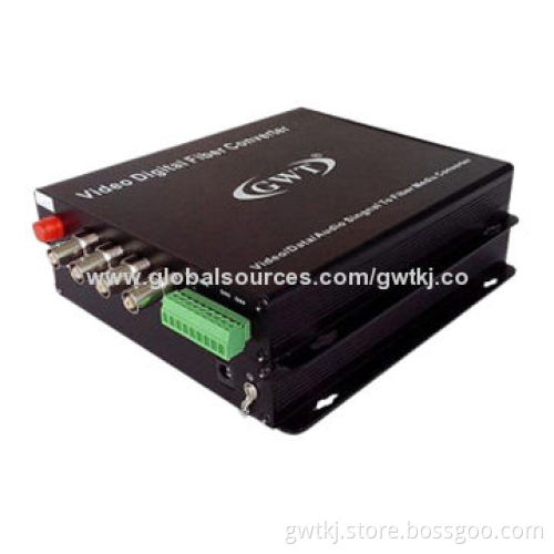 4-channel video + data optical transmitter and receiver